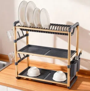 Egouttoir à Vaisselle en Aluminium de Haute Qualité 3 étages SX-841 – منظم أواني الغسيل