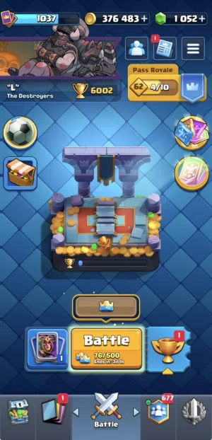 بيع حساب كلاش رويال +6000 Arena 17 بسعر مناسب و رمزي جدا ( الوصف مهم )!!