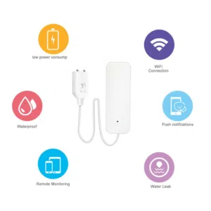 WIFI Water Leak Sensor Leakage Detector Alert Overflow Alarm Security System