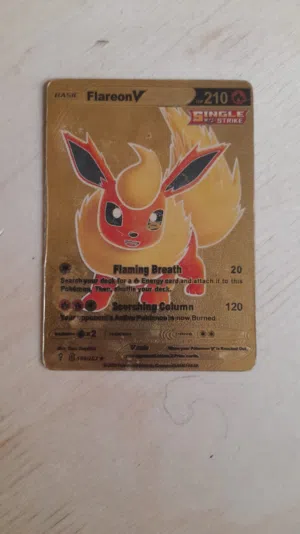 Flareon V Golden Pokemon Card