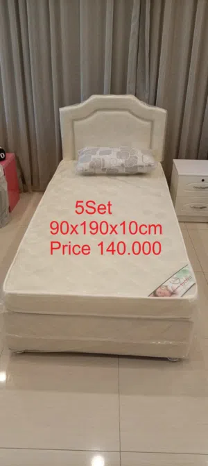 طقم سرير ديفان مكون من 5 قطع، 90×190×10 سم Divan Bed 5set 90x190x10cm