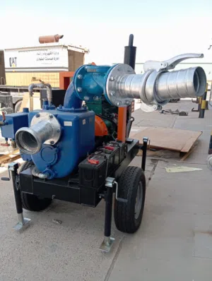 للبيع مضخه 6 إنش تعمل بالديزل مع مقطورة جديده  New 6” diesel pump with a trailer