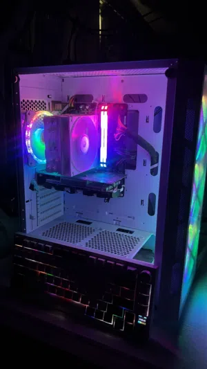 Gaming pc with razor mouse Astro headset and ajazz ak80 mechanical keyboard