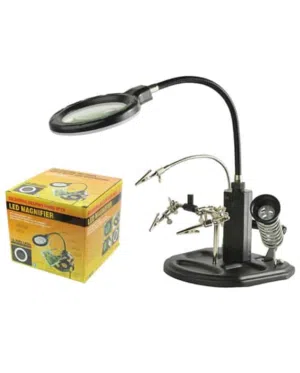 مكبر صيانة حجم كبير مع ستاند لكاوي اللحام وملاقط تثبيت للبوردات