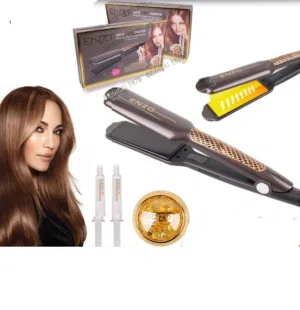 كاوي مملس الشعر ENZO انزو حراره تصل الى 1280مع فيتامين E مكوى شعر ستريتر بروتين و كيراتين تمليس