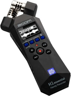 Zoom H1essential Stereo Handy Recorder with 32-Bit Float زووم جهاز تسجيل صوت عالي الجودة