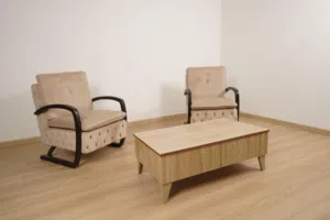 2 chairs perfect condition brown without the table
