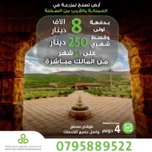 Farm Land for Sale in Zarqa Al Sukhneh