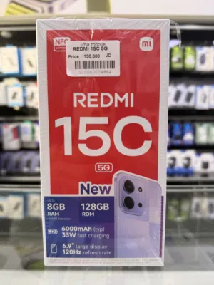 REDMI 15C (128GB)..(8RAM) متوفر جديد كلين داخل محلات ليما موبايل بسعر مميز