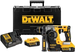 DEWALT 20V MAX* SDS Rotary Hammer Drill Kit, 5-Ah Batteries (DCH273P2