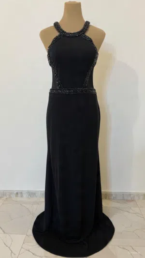 فستان سهرة اسود مقاس M-L