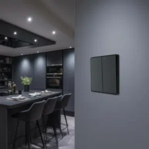 Glass Light Switch from Loox – 1 to 4 Gang مفتاح إنارة زجاجي فاخر من لوكس – 1 إلى 4 نقاط  لون أسود