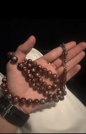 مسباح كوك مطعم بالفضه والفيروز والمرجان