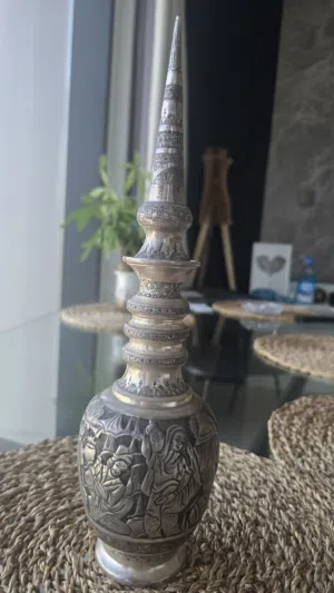 Vintage Hand-Engraved Persian Silver Golab Pash (84 Silver, 350g)