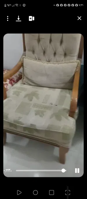 طقم كنب خشب بلوط