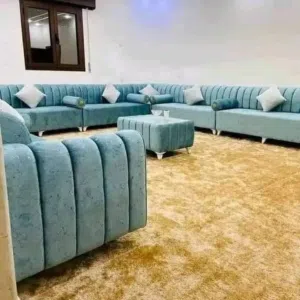 هرض خاص ومميز جلسات خليجيه  17 مقعد مع طقم طربيزاط + مراكي مع مخدات كفالة 5 سنوات