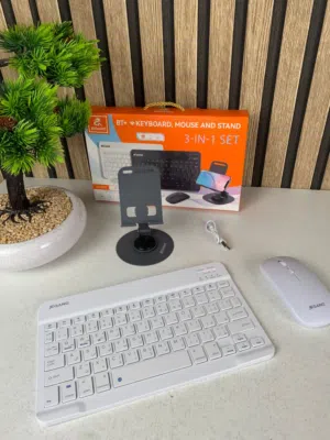 Combo clavier et souris avec support de téléphone compatible ( windows + ios + android )