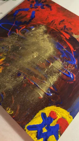 Original Abstract Acrylic Painting – Mind’s Echo & Balance