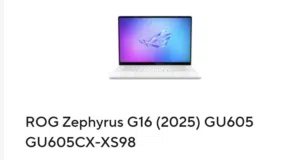 ASUS ROG Zephyrus G16 2025) 16"2.5K