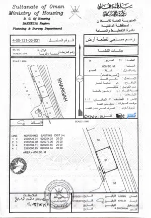 ارض للبيع مساحه600