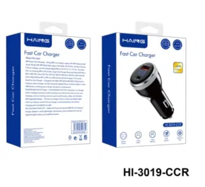 HAING HI-3019-CCR Fast Car Charger 2 Ports 48W شاحن سيارة للموبايل