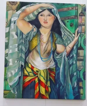 رسم بالالوان الزيتي