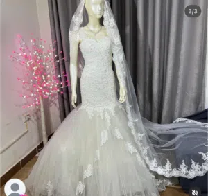فساتين زفاف ثقيلة وفخمة (لبسة وحدة شبه جديد) للبيع مع جاكيت وطرحة لكل بدلة