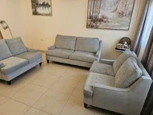 Sofa 7 seater 3+2+2 very good condition from home center use not too much price 150 riyal Locati