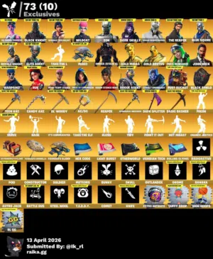 حساب فورت نايت بنت الزومبي وسكنات نادره ( شوف الوصف )