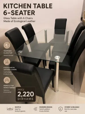 6 seater dining table with chairs
