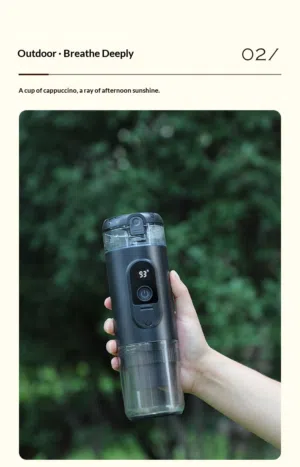 هذه الآلة هي ماكينة قهوة إسبريسو محمولة، وهي مثالية للاستخدام المكتبي أو أثناء التنقل.