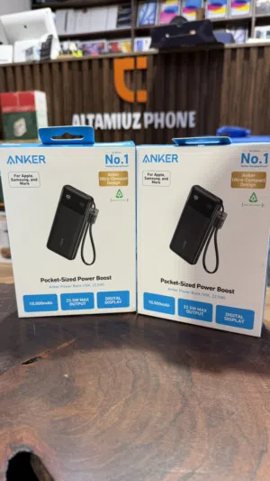 بطارية انكر بقوة 10000mAh شحن سريع بقوة 22.5W ضمان 18 شهر