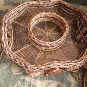 طقم تقديم قش جميل جدا