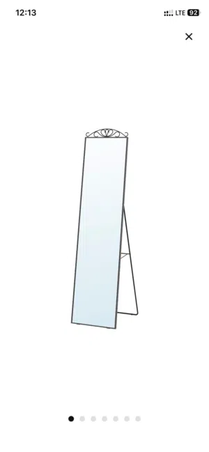 Mirror tall standing cum wall hanging