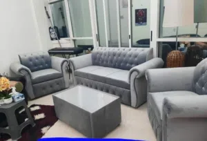 طقم كنب بتصميم مودرن راقي – Amazing Condition  Looks Luxurious, Priced Economically