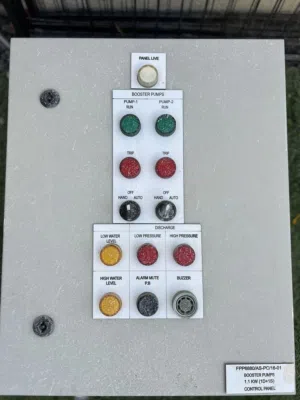 Electrical control panel for Water booster pumps 1.1kW