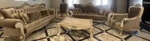 صالون بالطاولة مستعمل بحالة ممتازة