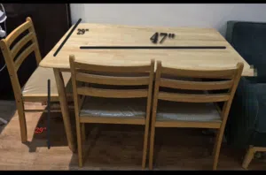 Dining table with 3 chairs Sofa cum bed