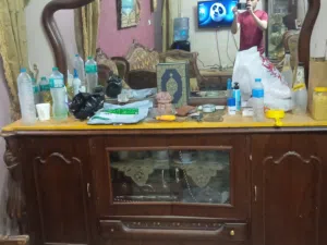 بوفيه حجمو كبير مستعمل وخشب نضيف