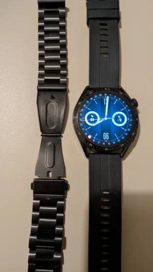 ساعة هواوي جي تي 3 - Huawei GT3 46mm مع كستك stainless steel اسود