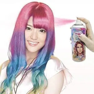 صبغه شعر مؤقته رش فوريه تزول بالغسيل فضي بلاتيني احمر برتقالي اخضر بنفسجي صبغة حفلات مناسبات صالون