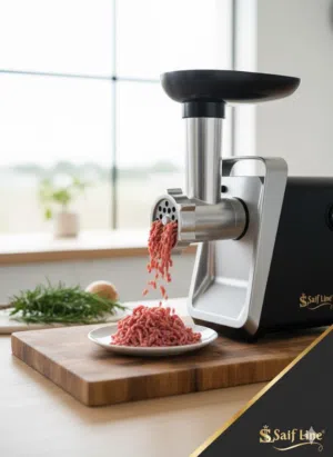 فرّامة اللحم من Saif Line بقوة 3000 واط تعطيك أداء عالي وسريع لفرم اللحم بكل سهولة محرك قوي