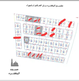 مقسم (( المغفره)) قطع اراضي في تاجوراء بئر العالم اوراق شهادة عقارية قطعيه