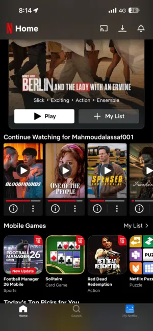 حساب نتفلكس 4k netflix account