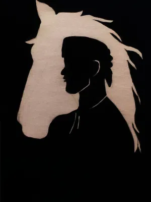 oman horse and rider modern painting