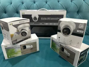 نظام كاميرات مراقبة احترافي 4 كاميرات 6MP مع NVR PoE وصوت ثنائي الاتجاه