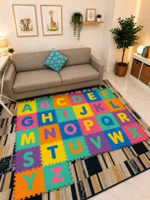 Almost New Alphabetic Puzzle Mat سجادة احرف للاطفال بحالة جديدة تقريباً للبيع بدواعي السفر