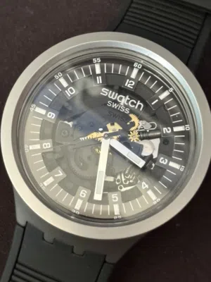 ساعة سواتش دارك ايروني swatch dark irony صناعة سويسرية اصلي