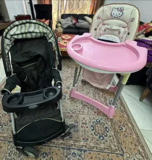 graco stroller with free hello kitty high chair