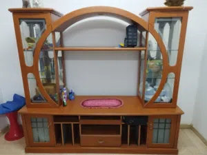 TV wall unit wooden finish